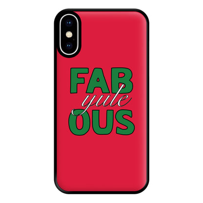 Fab-Yule-Ous Red - Christmas Puns Phone Case for iPhone XS Max