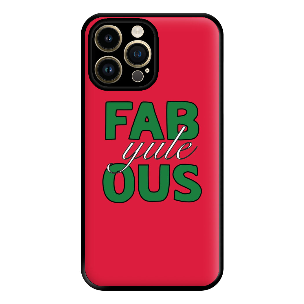 Fab-Yule-Ous Red - Christmas Puns Phone Case for iPhone 14 Pro Max