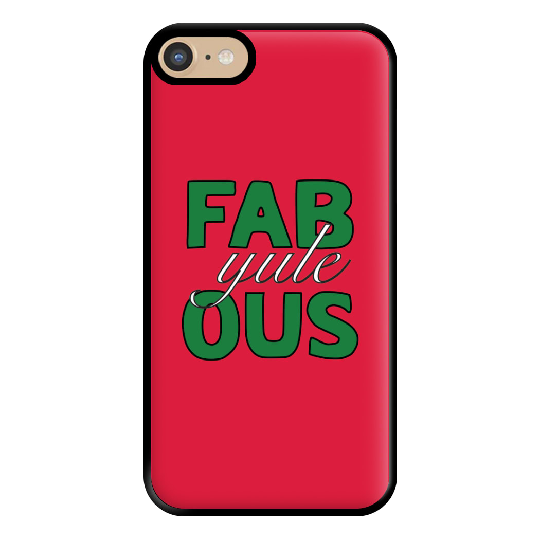 Fab-Yule-Ous Red - Christmas Puns Phone Case for iPhone 6 / 7 / 8 / SE