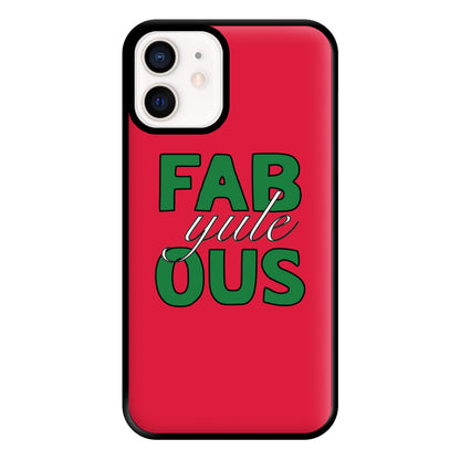 Fab-Yule-Ous Red - Christmas Puns Phone Case for iPhone 12 Mini