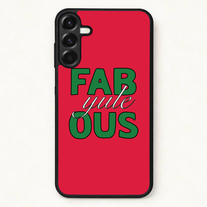 Fab-Yule-Ous Red - Christmas Puns Phone Case for Galaxy A57