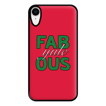 Fab-Yule-Ous Red - Christmas Puns Phone Case for iPhone XR