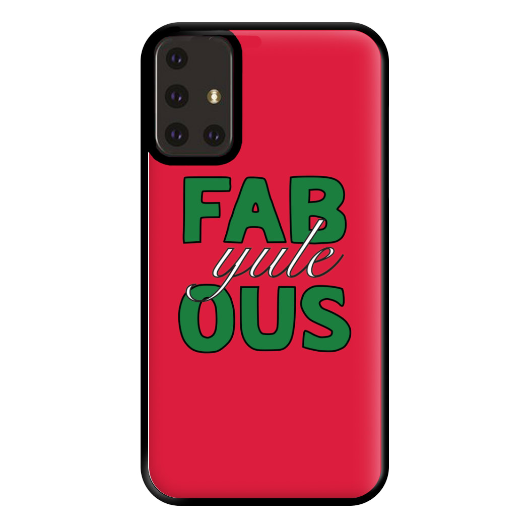 Fab-Yule-Ous Red - Christmas Puns Phone Case for Galaxy A71