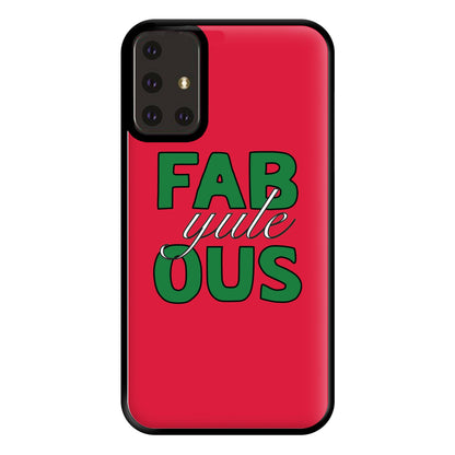 Fab-Yule-Ous Red - Christmas Puns Phone Case for Galaxy A71