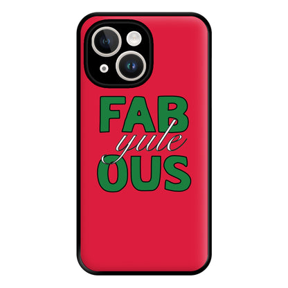 Fab-Yule-Ous Red - Christmas Puns Phone Case for iPhone 14 Plus