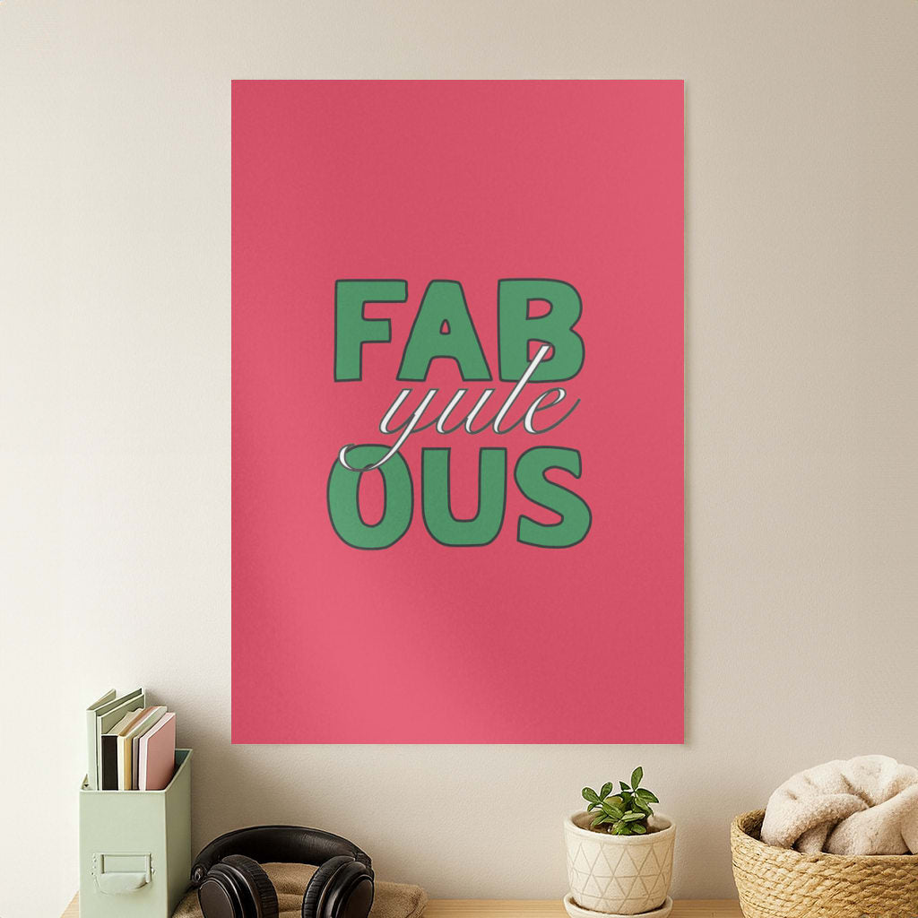 Fab-Yule-Ous Red - Christmas Puns Poster