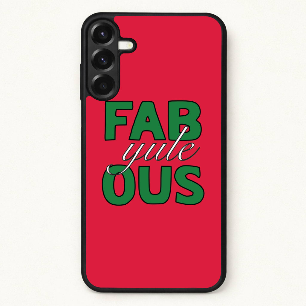 Fab-Yule-Ous Red - Christmas Puns Phone Case for Galaxy A37