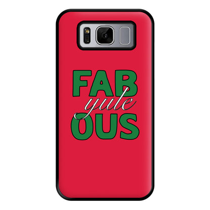 Fab-Yule-Ous Red - Christmas Puns Phone Case for Galaxy S8 Plus