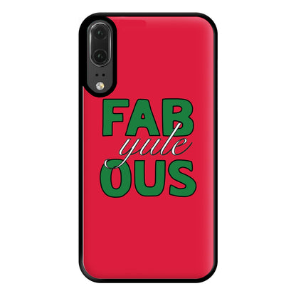 Fab-Yule-Ous Red - Christmas Puns Phone Case for Huawei P20