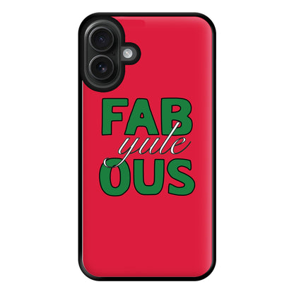 Fab-Yule-Ous Red - Christmas Puns Phone Case for iPhone 16 Plus