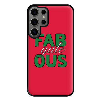 Fab-Yule-Ous Red - Christmas Puns Phone Case for Galaxy S24 Ultra