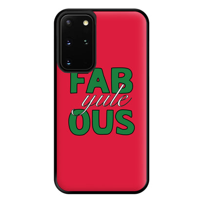 Fab-Yule-Ous Red - Christmas Puns Phone Case for Galaxy S20 Plus