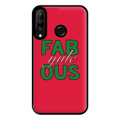 Fab-Yule-Ous Red - Christmas Puns Phone Case for Huawei P30 Lite