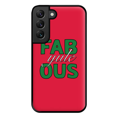 Fab-Yule-Ous Red - Christmas Puns Phone Case for Galaxy S22 Plus