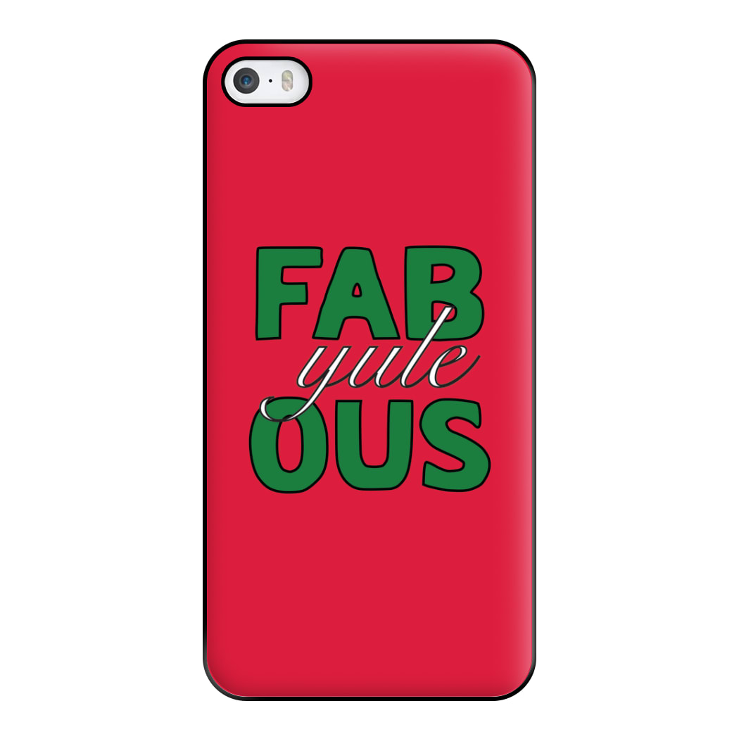 Fab-Yule-Ous Red - Christmas Puns Phone Case for iPhone 5 / 5s / SE 2016