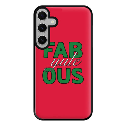 Fab-Yule-Ous Red - Christmas Puns Phone Case for Galaxy S24FE