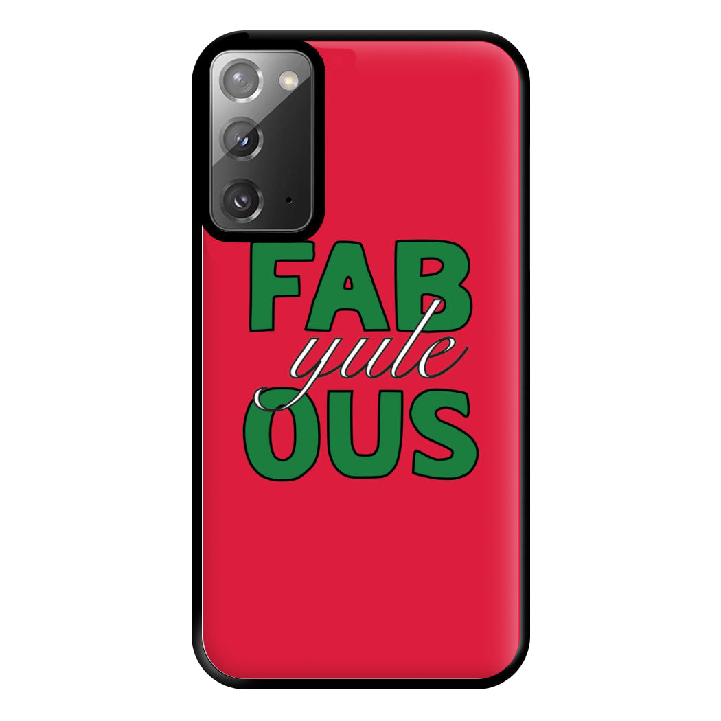 Fab-Yule-Ous Red - Christmas Puns Phone Case for Galaxy Note 20 Ultra