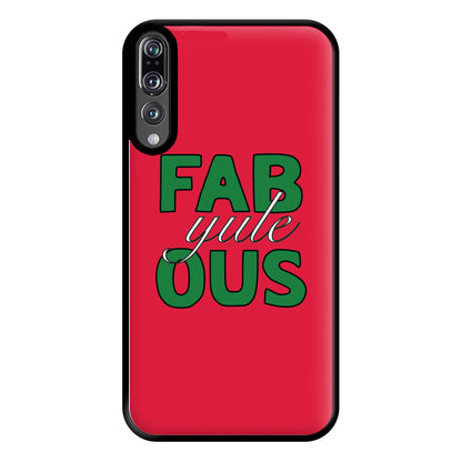 Fab-Yule-Ous Red - Christmas Puns Phone Case for Huawei P20 Pro