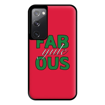 Fab-Yule-Ous Red - Christmas Puns Phone Case for Galaxy S20FE