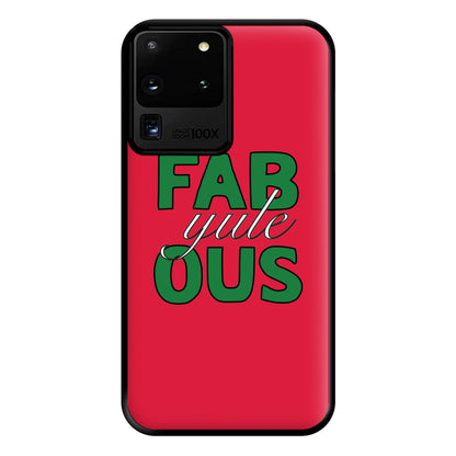 Fab-Yule-Ous Red - Christmas Puns Phone Case for Galaxy S20 Ultra