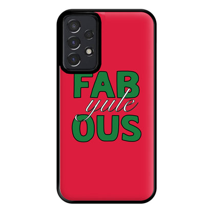 Fab-Yule-Ous Red - Christmas Puns Phone Case for Galaxy A52 / A52s