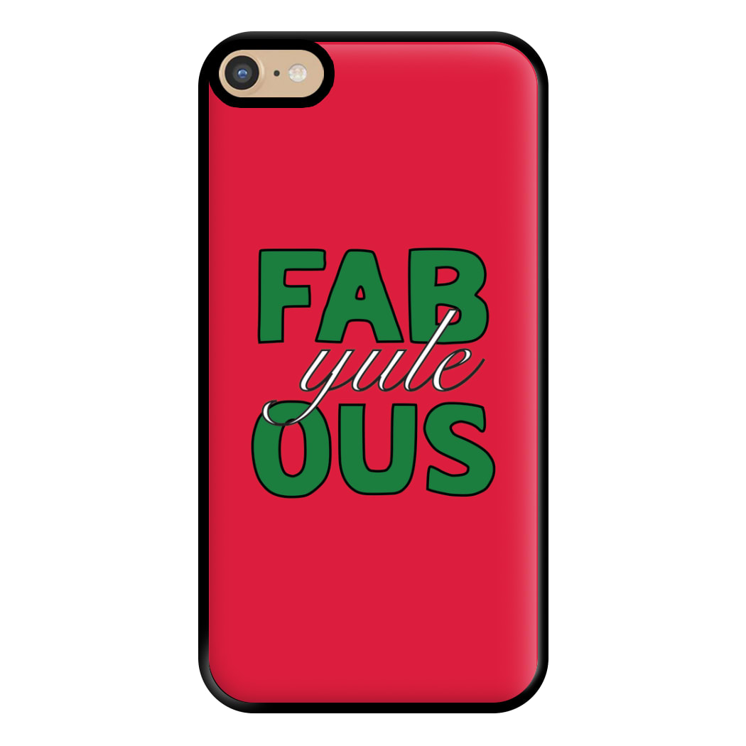 Fab-Yule-Ous Red - Christmas Puns Phone Case for iPhone 6 Plus / 7 Plus / 8 Plus