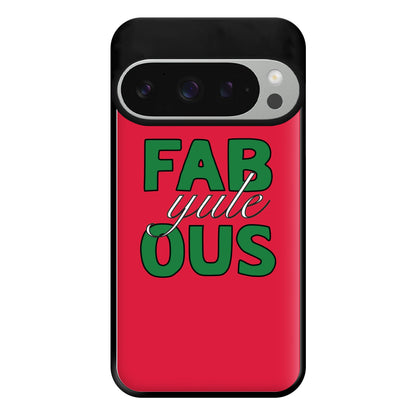 Fab-Yule-Ous Red - Christmas Puns Phone Case for Google Pixel 9 Pro XL