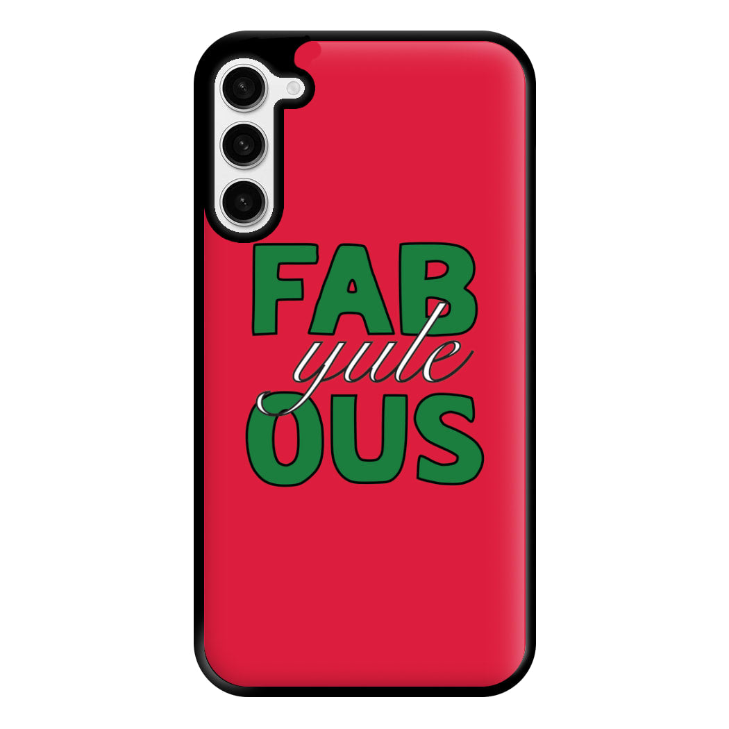 Fab-Yule-Ous Red - Christmas Puns Phone Case for Galaxy S23 Plus