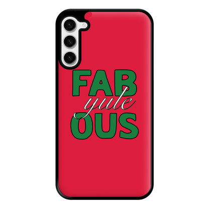 Fab-Yule-Ous Red - Christmas Puns Phone Case for Galaxy S23 Plus