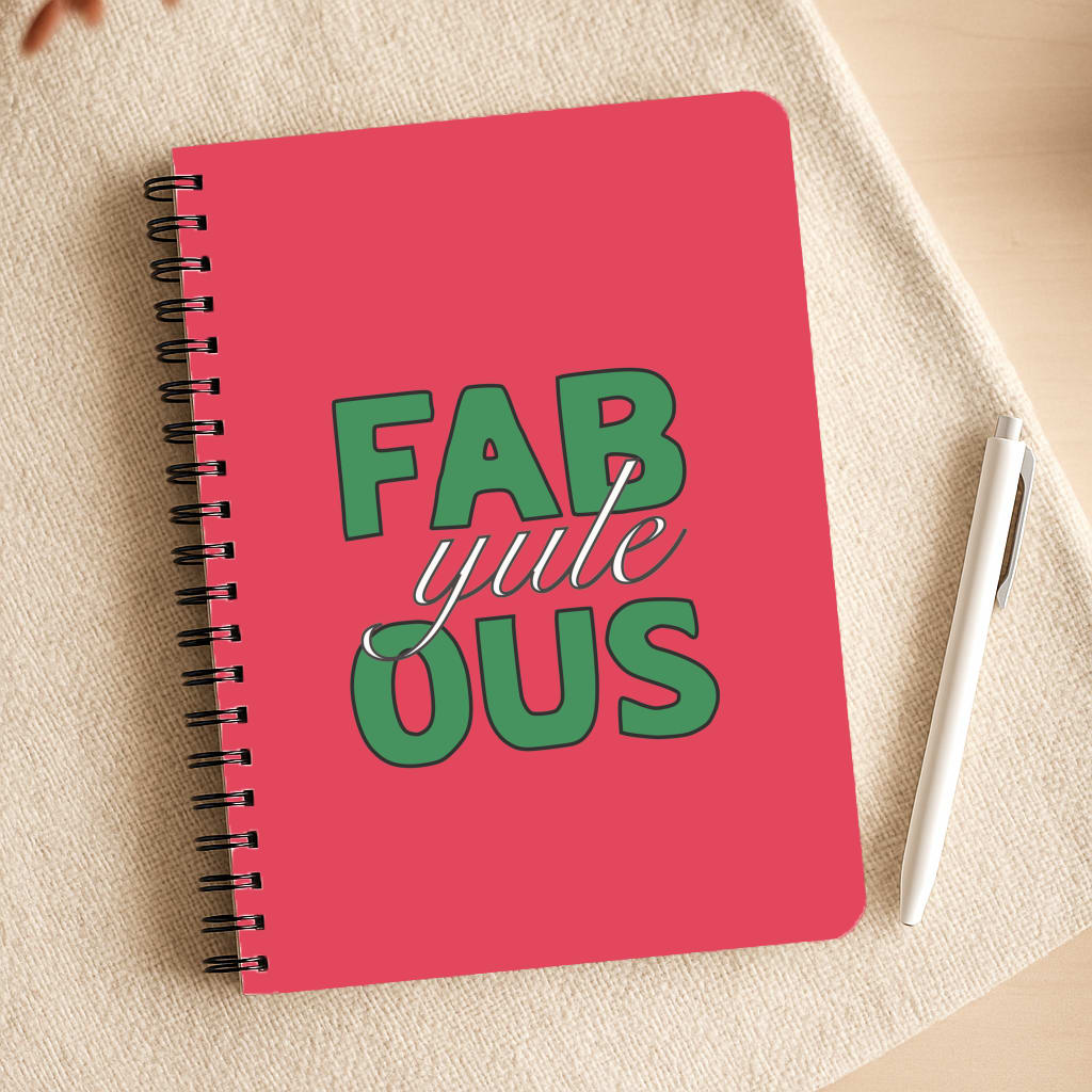 Fab-Yule-Ous Red - Christmas Puns Notepad