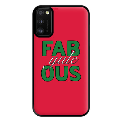 Fab-Yule-Ous Red - Christmas Puns Phone Case for Galaxy A41