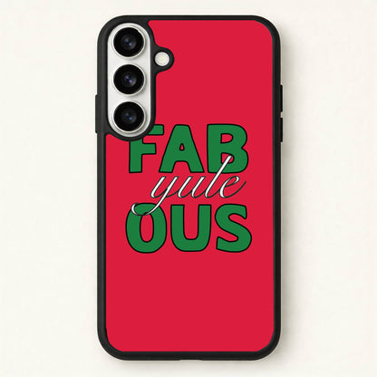 Fab-Yule-Ous Red - Christmas Puns Phone Case for Galaxy S26 Plus