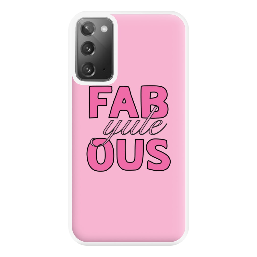 Fab-Yule-Ous Pink - Christmas Puns Phone Case for Galaxy Note 20 Ultra