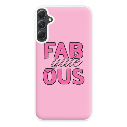 Fab-Yule-Ous Pink - Christmas Puns Phone Case for Galaxy A14