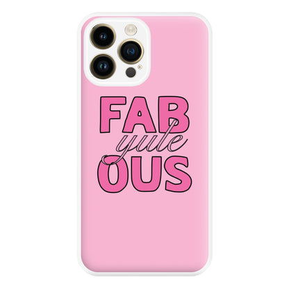 Fab-Yule-Ous Pink - Christmas Puns Phone Case for iPhone 14 Pro Max