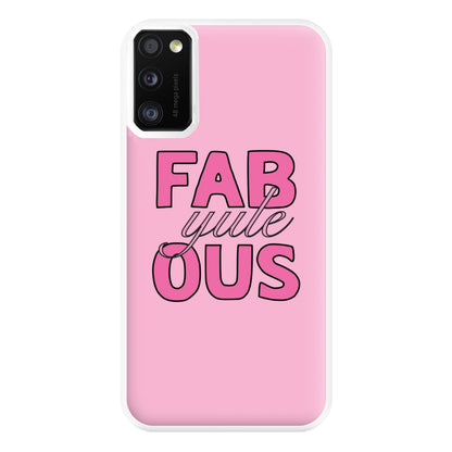 Fab-Yule-Ous Pink - Christmas Puns Phone Case for Galaxy A41