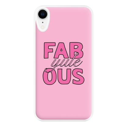 Fab-Yule-Ous Pink - Christmas Puns Phone Case for iPhone XR