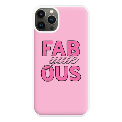 Fab-Yule-Ous Pink - Christmas Puns Phone Case for iPhone 13