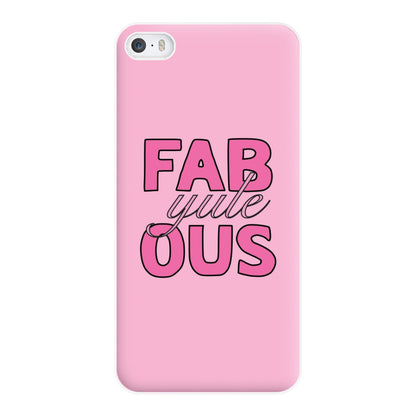 Fab-Yule-Ous Pink - Christmas Puns Phone Case for iPhone 5 / 5s / SE 2016