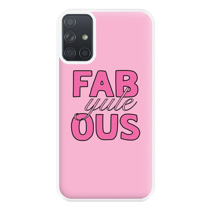 Fab-Yule-Ous Pink - Christmas Puns Phone Case for Galaxy A71