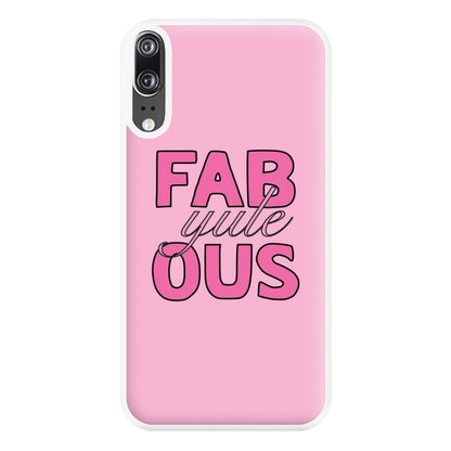 Fab-Yule-Ous Pink - Christmas Puns Phone Case for Huawei P20