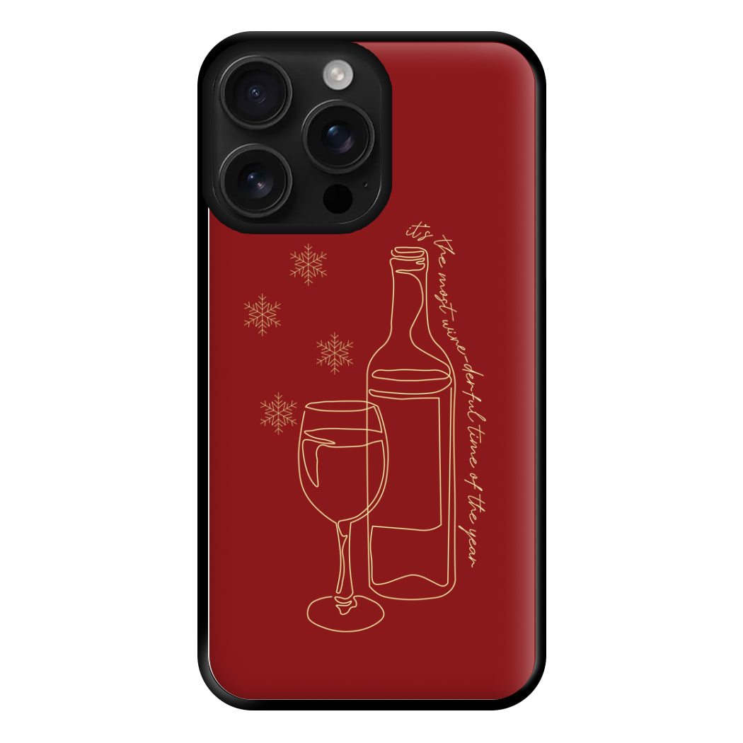 The Most Wine-derful Time - Christmas Puns Phone Case for iPhone 16 Pro Max