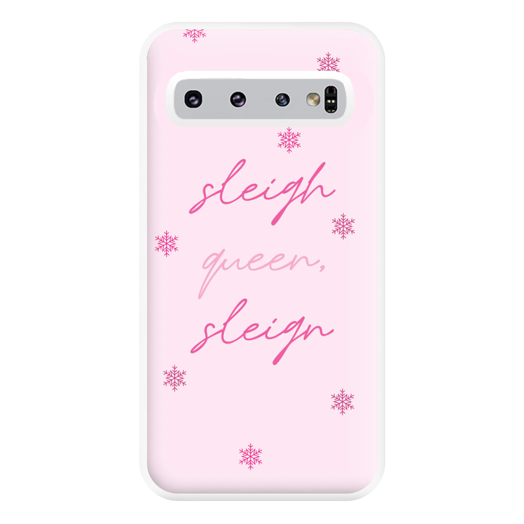 Sleigh Queen - Christmas Puns Phone Case for Galaxy S10 Plus