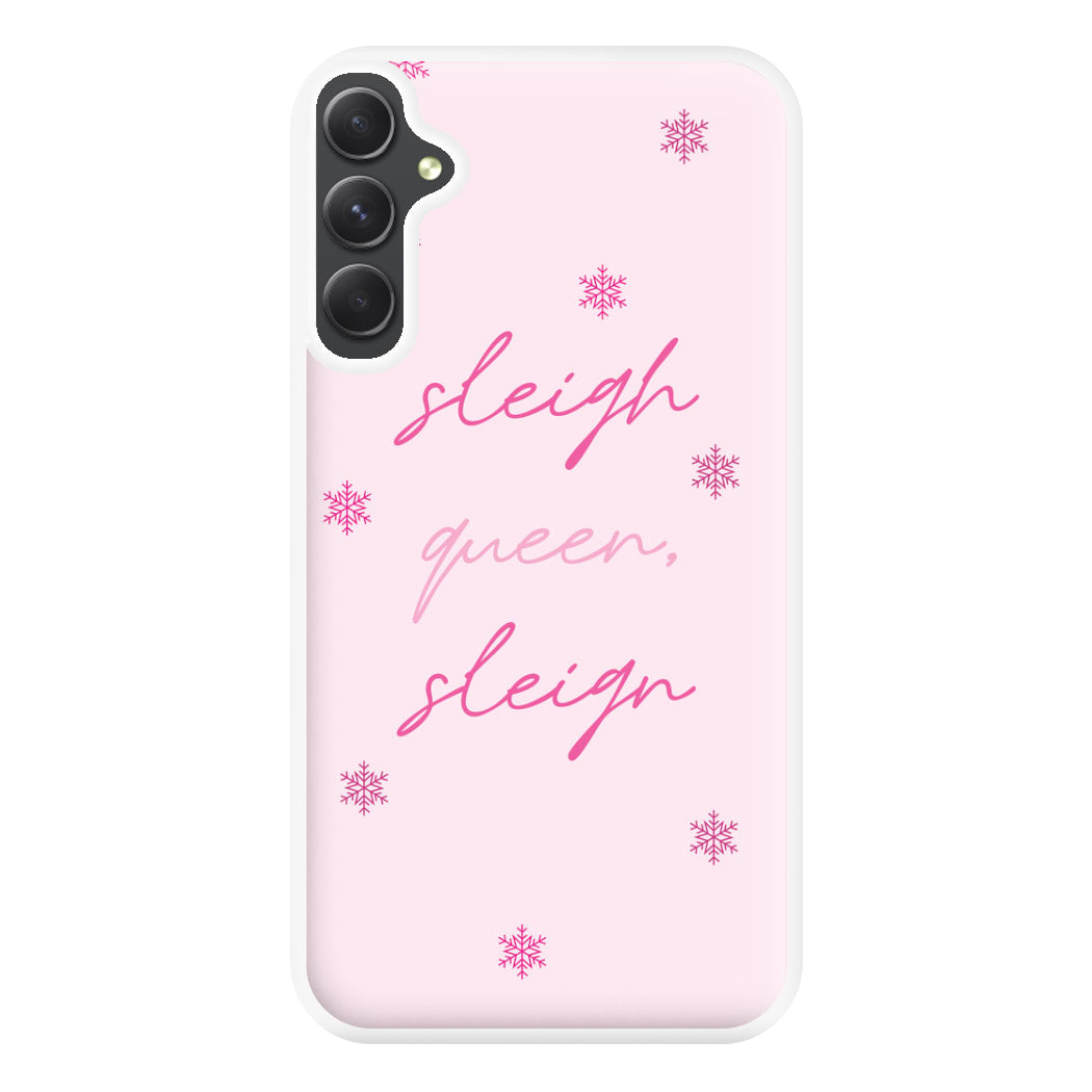 Sleigh Queen - Christmas Puns Phone Case for Galaxy A34