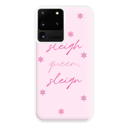 Sleigh Queen - Christmas Puns Phone Case for Galaxy S20 Ultra