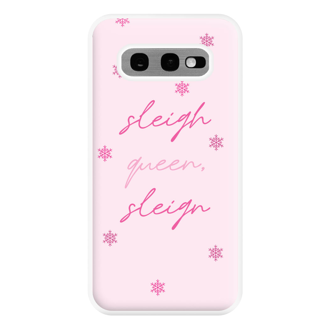 Sleigh Queen - Christmas Puns Phone Case for Galaxy S10e