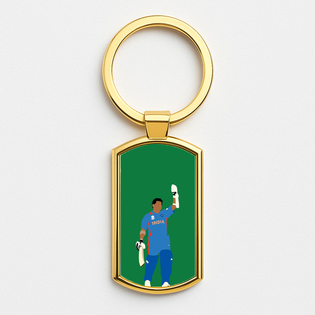Tendulkar - Cricket Gold Keyring