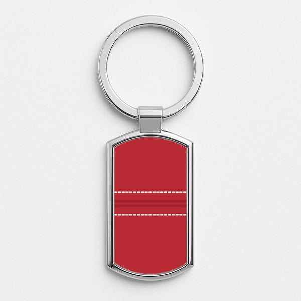 Cricket Stripes Silver Keyring