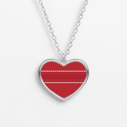 Cricket Stripes Heart Necklace