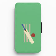 Wickets - Cricket Flip / Wallet Phone Case 1